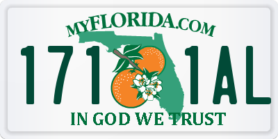 FL license plate 1711AL