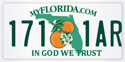 FL license plate 1711AR