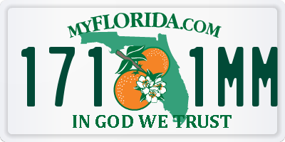 FL license plate 1711MM