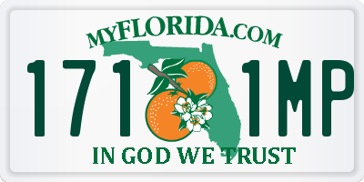 FL license plate 1711MP