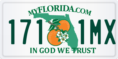 FL license plate 1711MX