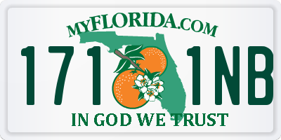 FL license plate 1711NB