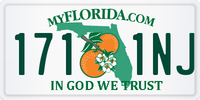 FL license plate 1711NJ
