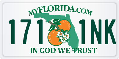 FL license plate 1711NK