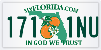 FL license plate 1711NU