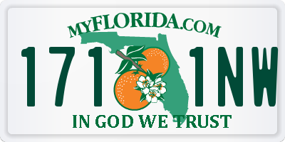 FL license plate 1711NW