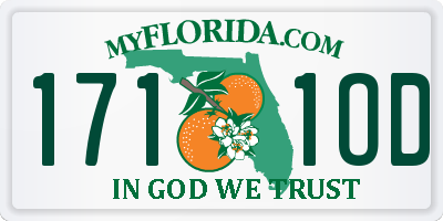 FL license plate 1711OD