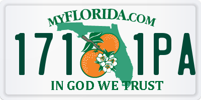 FL license plate 1711PA