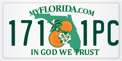 FL license plate 1711PC