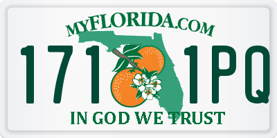 FL license plate 1711PQ