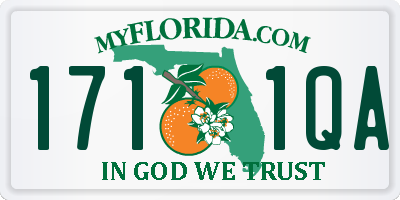 FL license plate 1711QA