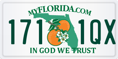 FL license plate 1711QX