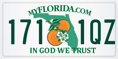 FL license plate 1711QZ