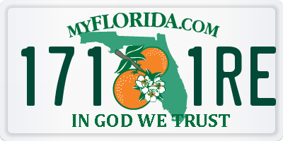 FL license plate 1711RE
