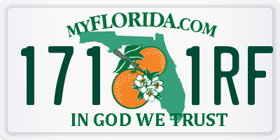 FL license plate 1711RF