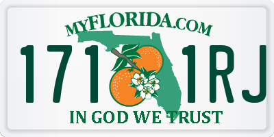 FL license plate 1711RJ