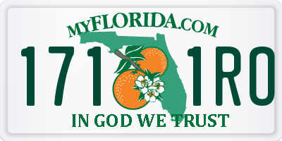 FL license plate 1711RO