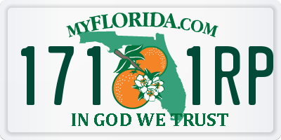 FL license plate 1711RP