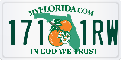 FL license plate 1711RW