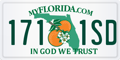 FL license plate 1711SD