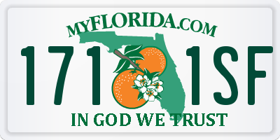 FL license plate 1711SF