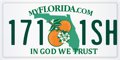 FL license plate 1711SH