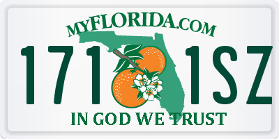 FL license plate 1711SZ