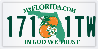 FL license plate 1711TW