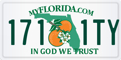 FL license plate 1711TY