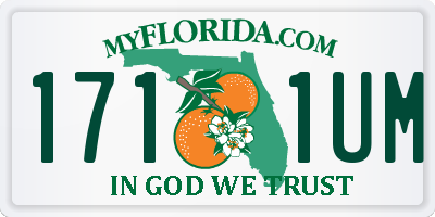 FL license plate 1711UM