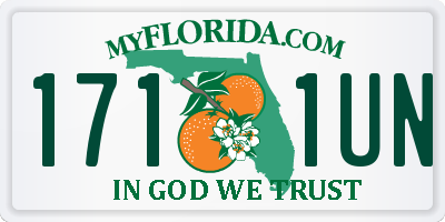 FL license plate 1711UN