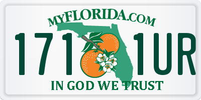 FL license plate 1711UR
