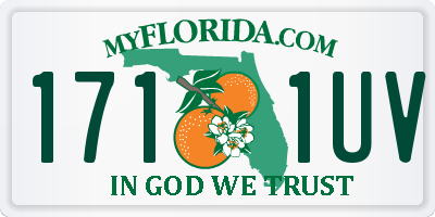 FL license plate 1711UV