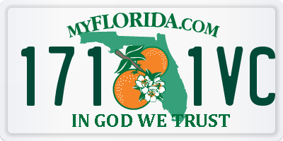 FL license plate 1711VC