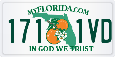 FL license plate 1711VD