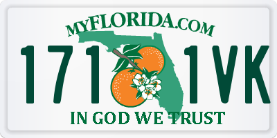 FL license plate 1711VK
