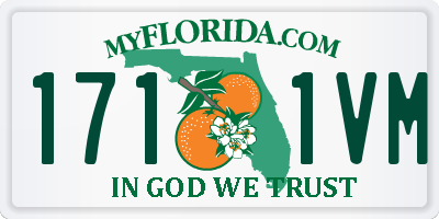 FL license plate 1711VM