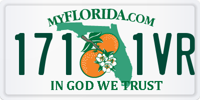 FL license plate 1711VR