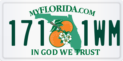 FL license plate 1711WM