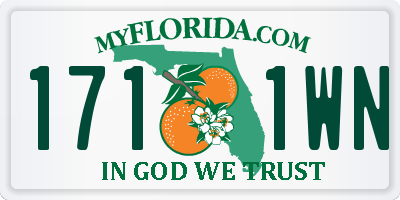 FL license plate 1711WN