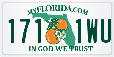 FL license plate 1711WU