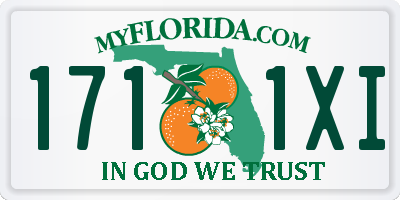 FL license plate 1711XI