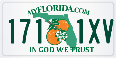 FL license plate 1711XV