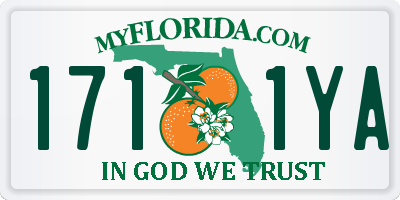 FL license plate 1711YA