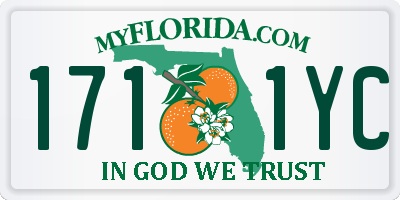 FL license plate 1711YC