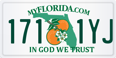 FL license plate 1711YJ