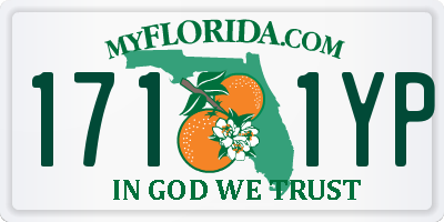 FL license plate 1711YP