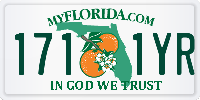 FL license plate 1711YR