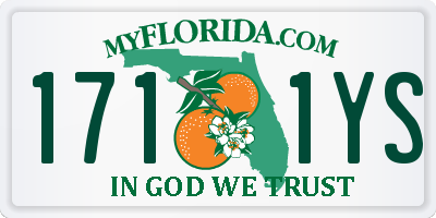 FL license plate 1711YS