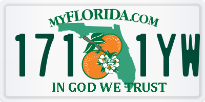 FL license plate 1711YW